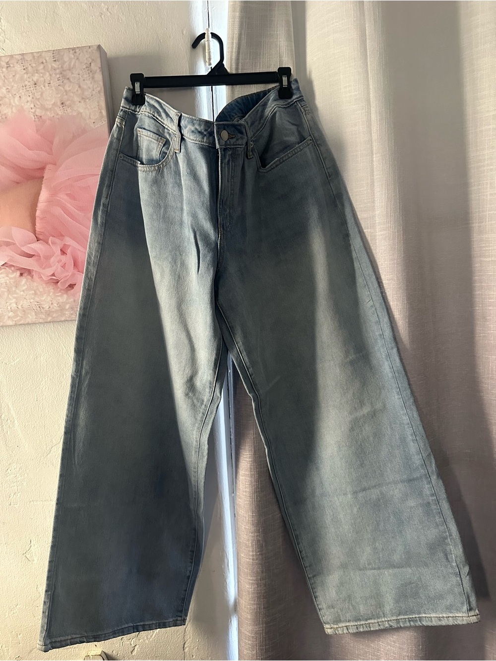 wild fable High-Rise Wide Leg Jeans in Washed Light Blue